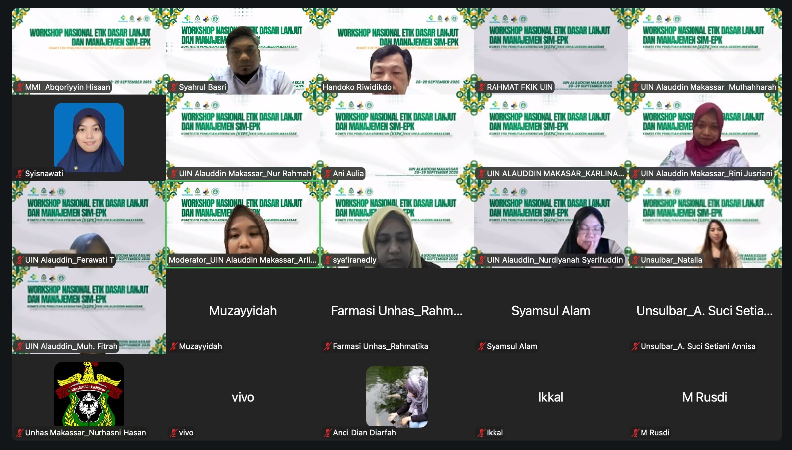 FKIK UIN Alauddin Makassar Gelar Workshop Nasional Etik Dasar Lanjut dan Manajemen SIM-EPK