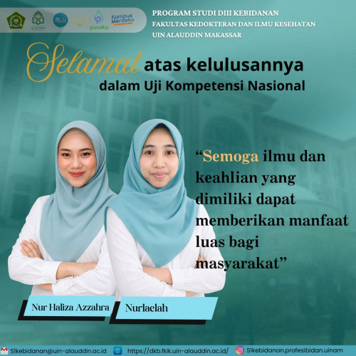 Mahasiswa Prodi DIII Kebidanan UIN Alauddin Makassar Lulus Uji Kompetensi Nasional