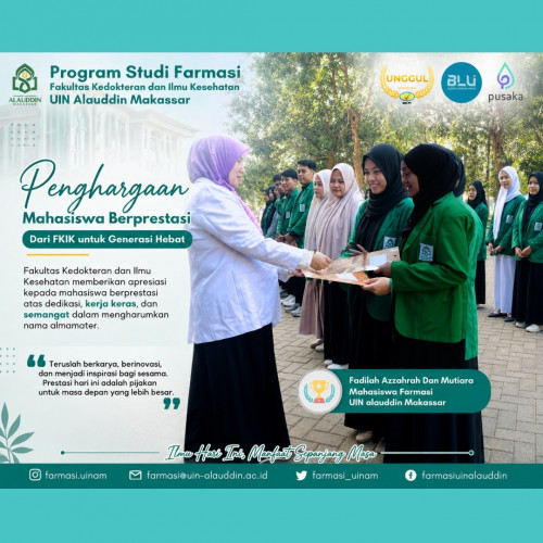 Mahasiswa Farmasi FKIK UIN Alauddin Makassar Raih Penghargaan pada Penandatanganan Pakta Integritas FKIK 