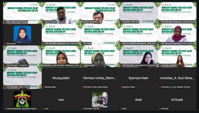 FKIK UIN Alauddin Makassar Gelar Workshop Nasional Etik Dasar Lanjut dan Manajemen SIM-EPK