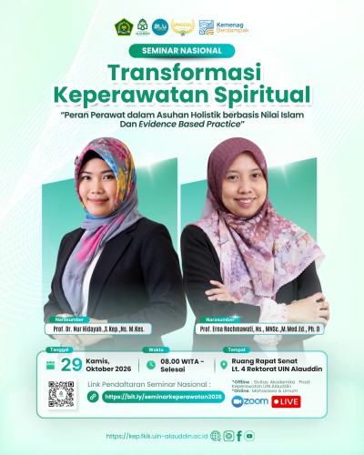 FKIK UIN Alauddin Makassar Gelar Seminar Nasional Keperawatan 2026, Integrasikan Nilai Islam dan Evidence Based Practice dalam Asuhan Holistik